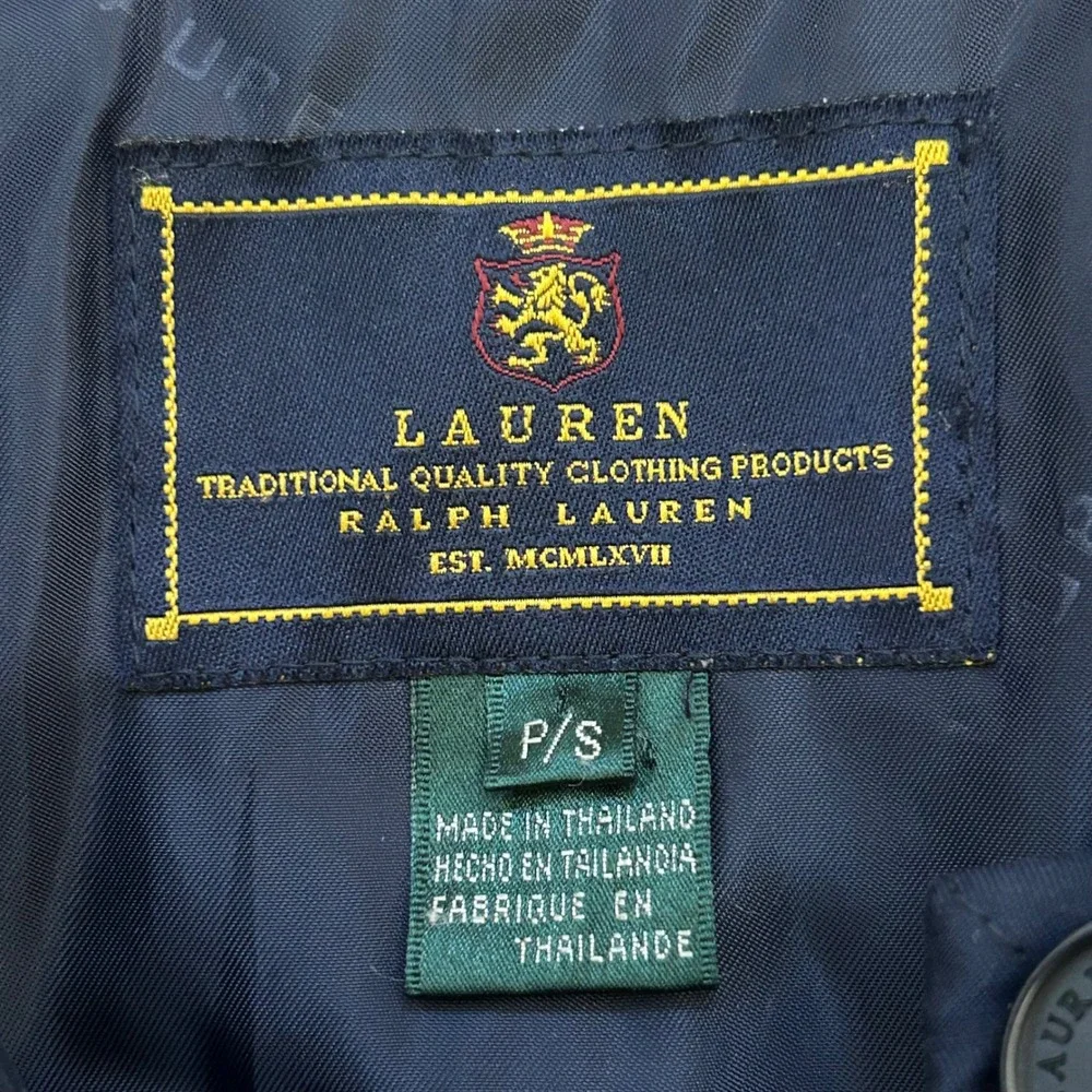 Lauren Ralph Lauren Jacket Womens PS Navy Quilted Corduroy Collar Barn Coat